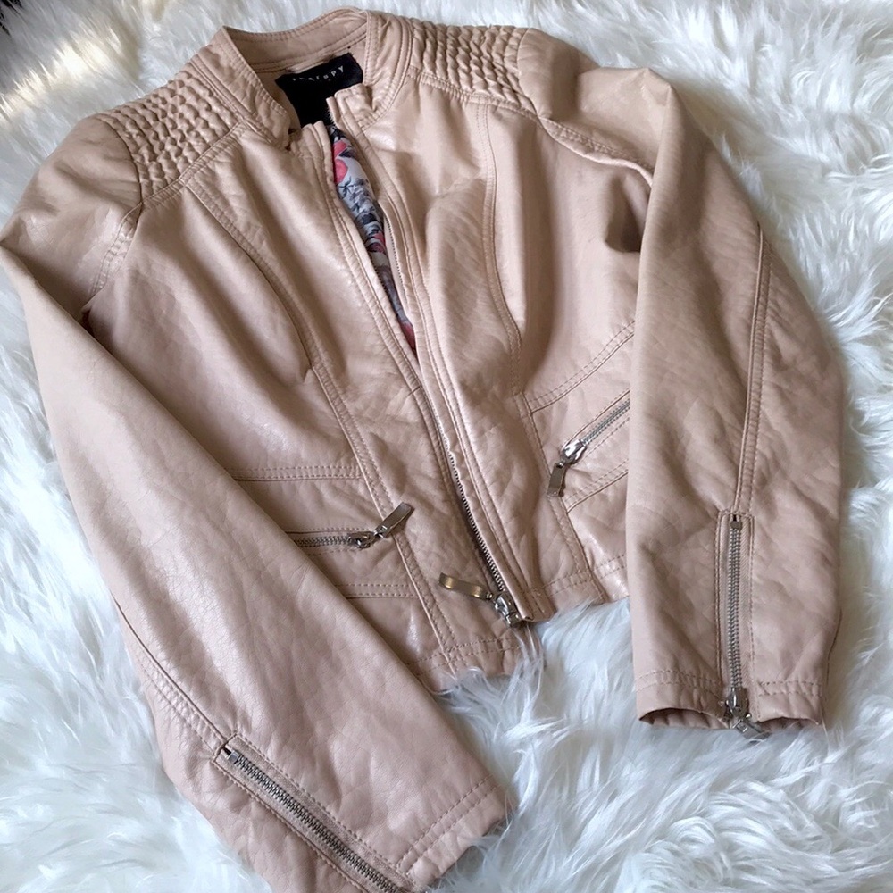 Therapy Floral Leather Jacket